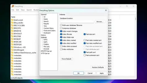 Key Features of Everything Search Engine
