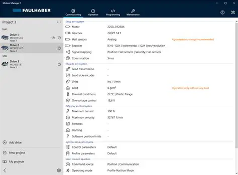 Key Features of FAULHABER Motion Manager