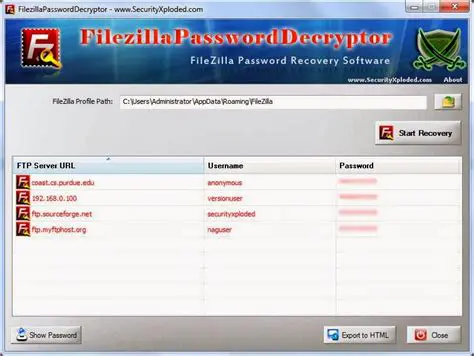 Key Features of FileZilla Password Recovery Tool