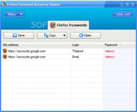 Key Features of Firefox Password Recovery