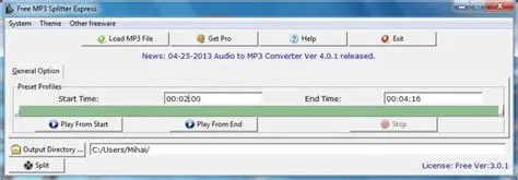 Key Features of Free MP3 Splitter Express