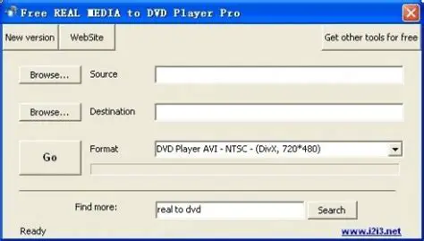 Key Features of Free REAL MEDIA to DVD Player Pro