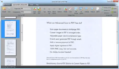 Key Features of Free Scan to PDF Converter