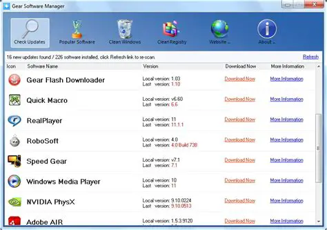Key Features of Gear Software Manager
