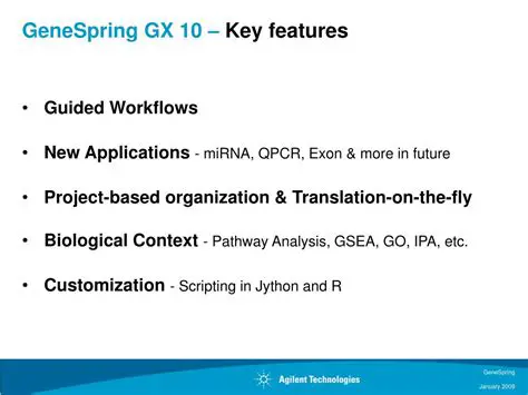 Key Features of GeneSpring GX