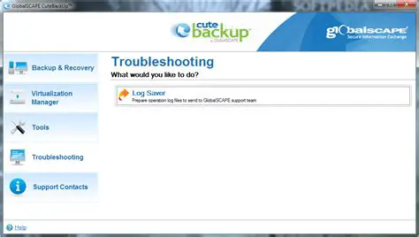 Key Features of GlobalSCAPE CuteBackup