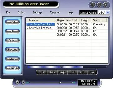 Key Features of HiFi WMA Splitter Joiner