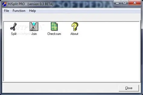 Key Features of HJSplit PRO Beta