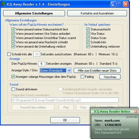 Key Features of ICQ Away Reader