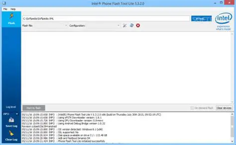 Key Features of Intel Phone Flash Tool Lite