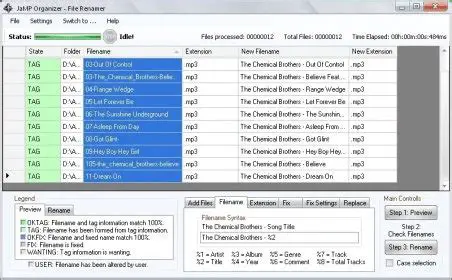 Key Features of JaMP Organizer
