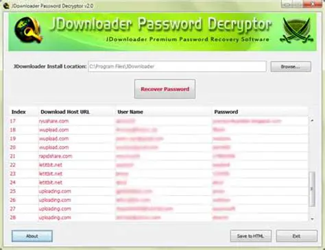 Key Features of JDownloader Password Decryptor