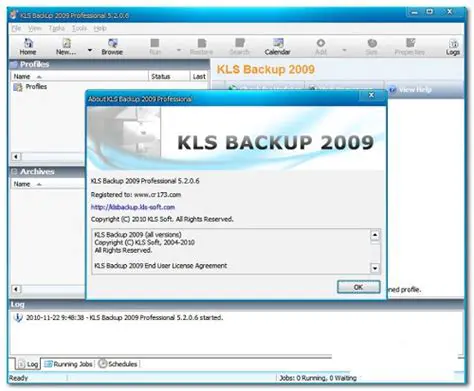Key Features of KLS Backup 2007 Professional