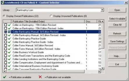 Key Features of LexisNexis CD on Folio 4