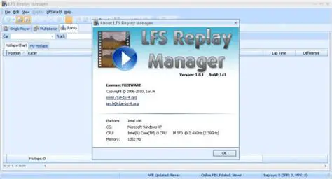 Key Features of LFS Replay Manager