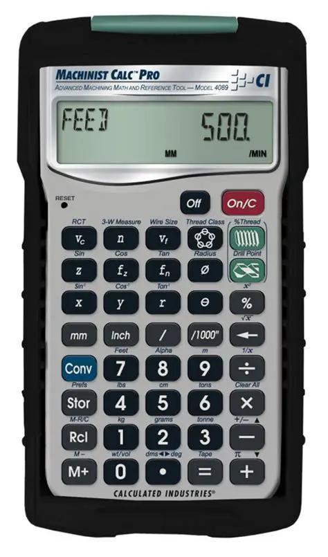 Key Features of Machinist Calc Pro