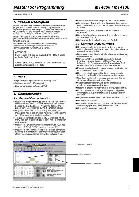 Key Features of MasterTool Programming