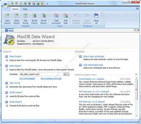 Key Features of MaxDB Data Wizard