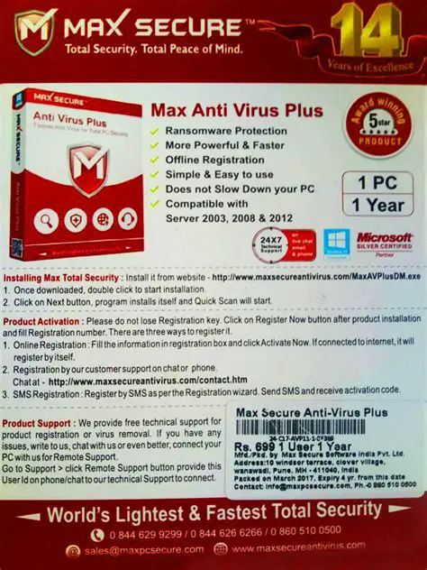 Key Features of MAXsecure AntiVirus