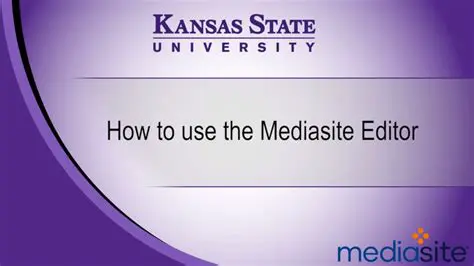 Key Features of Mediasite Editor