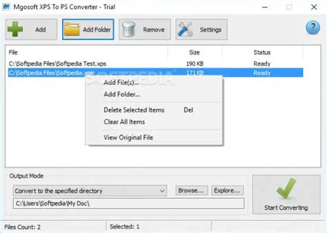 Key Features of Mgosoft XPS To PDF Converter
