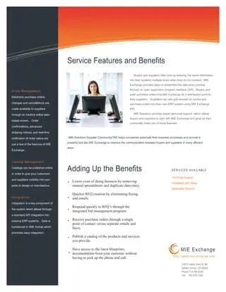 Key Features of MIE Exchange