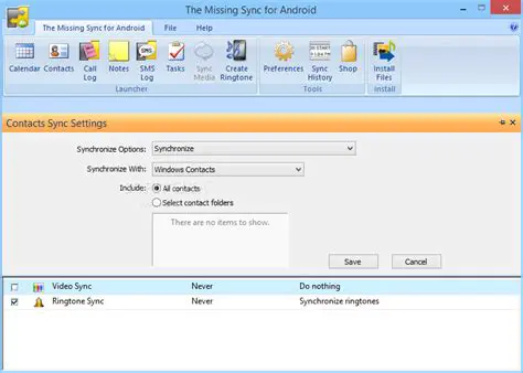 Key Features of Missing Sync for Android