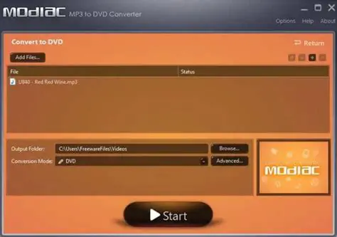 Key Features of Modiac MP3 to DVD Audio Converter