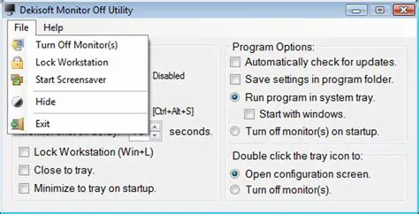 Key Features of Monitor Off Utility