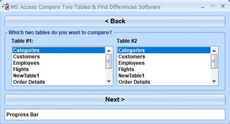 Key Features of MS Access Compare Two Tables Software