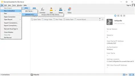 Key Features of Navicat Essentials for SQL Server