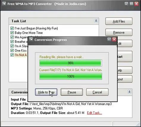 Key Features of NBFree MP3 to WMA Converter