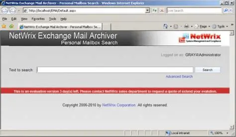 Key Features of NetWrix Exchange Mail Archiver