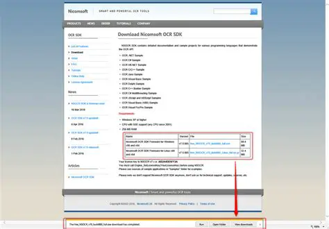 Key Features of Nicomsoft OCR SDK