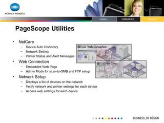 Key Features of PageScope Network Setup