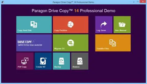 Key Features of Paragon Drive Copy 11 Professional