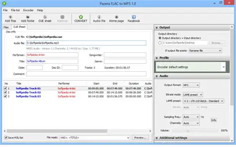 Key Features of Pazera FLAC to MP3
