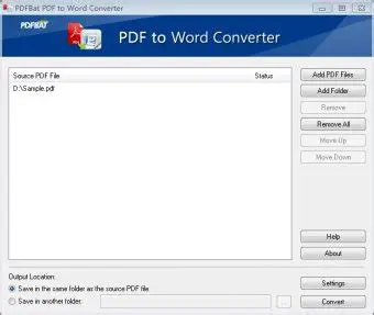 Key Features of PDFBat PDF to Word Converter