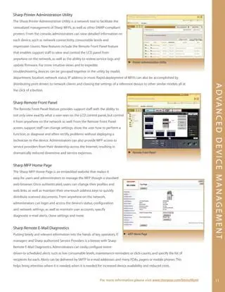 Key Features of Printer Administration Utility