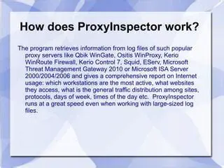 Key Features of ProxyInspector for WinProxy