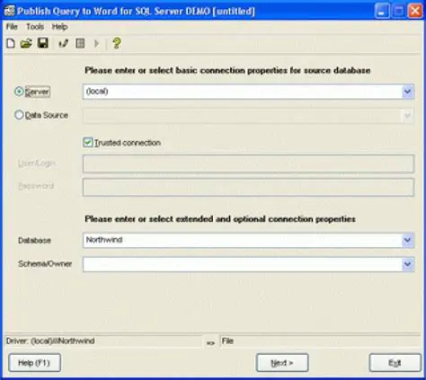 Key Features of Publish Query to Word for SQL Server