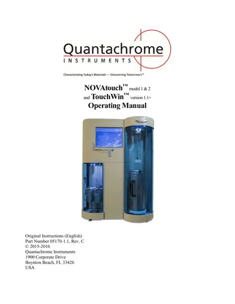 Key Features of Quantachrome NovaWin