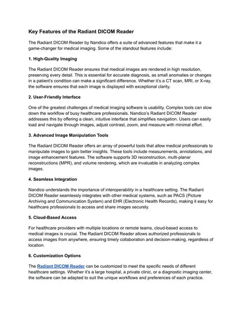 Key Features of RadFiler DICOM for PowerPoint