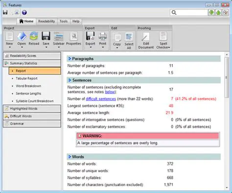 Key Features of Readability Studio