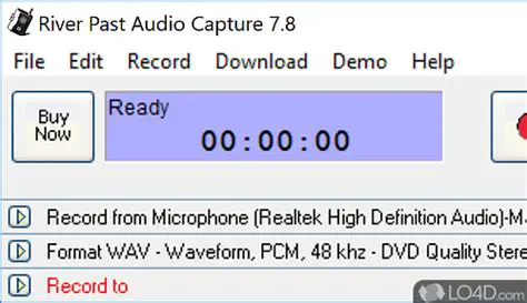 Key Features of River Past Audio Capture