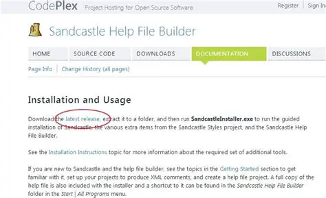 Key Features of Sandcastle Help File Builder