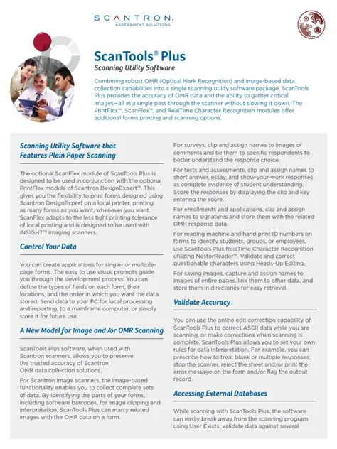 Key Features of ScanTools Plus