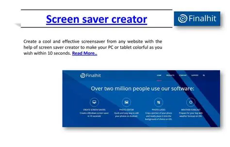 Key Features of Screensaver Designer