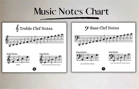 Key Features of Sheet Music Treble Clef and Bass Clef HN