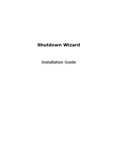 Key Features of ShutDown Wizard